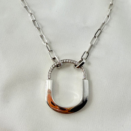 Carabiner Diamond Necklace NL220