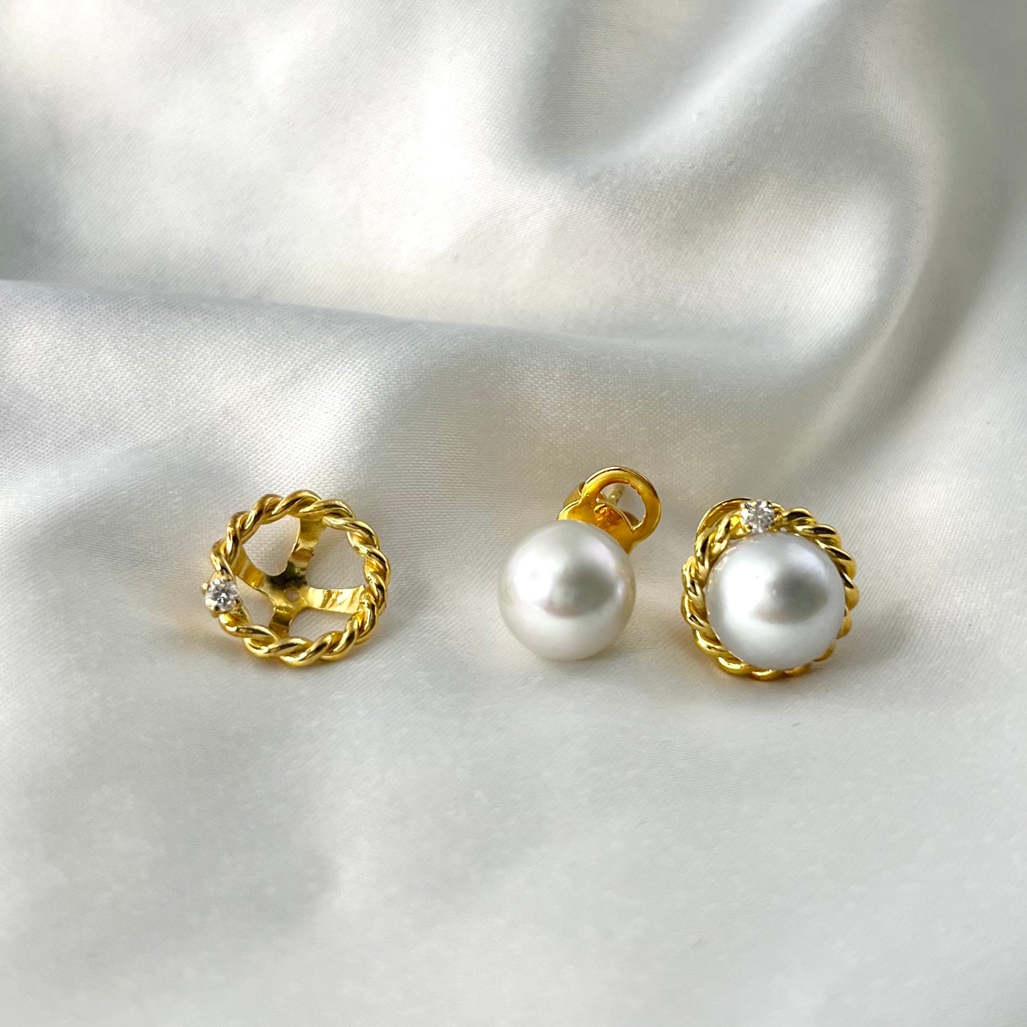 Detachable Swirl Pearl Earrings ER167