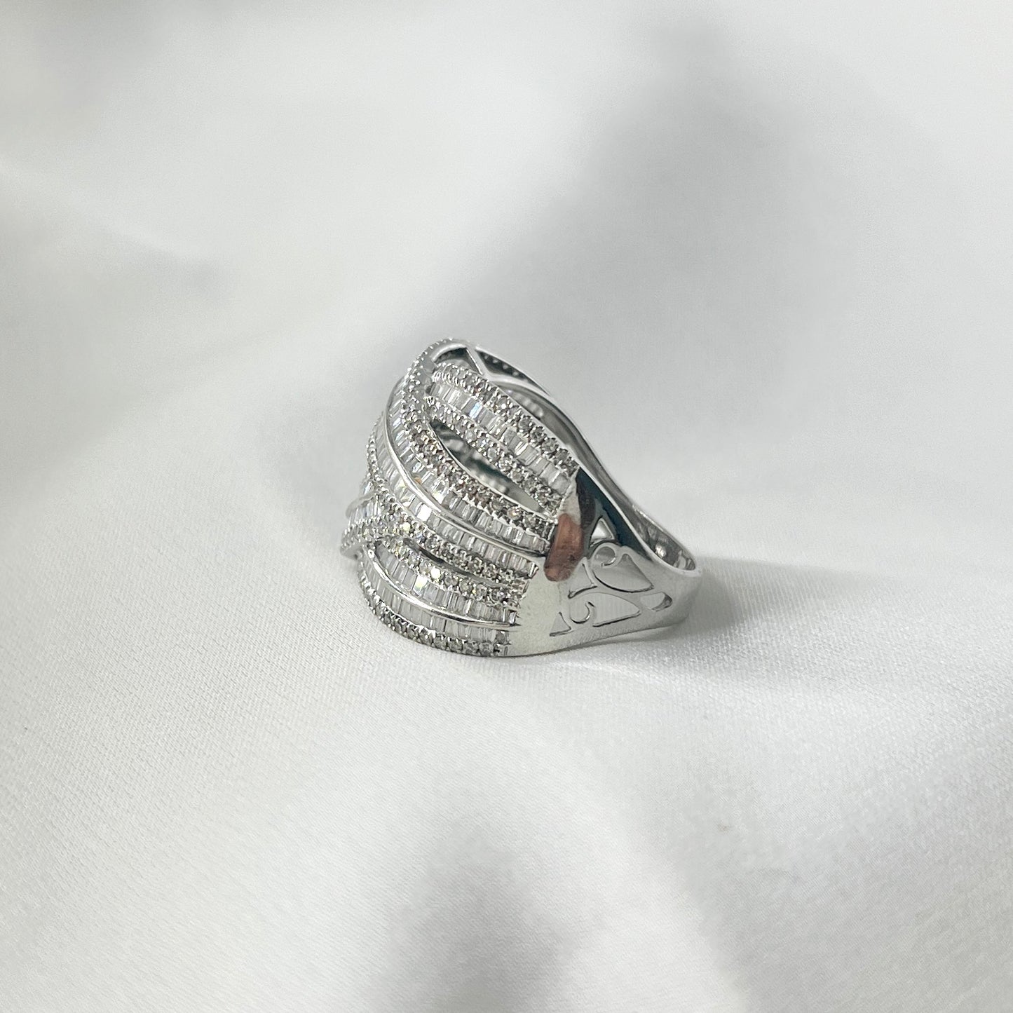 Intertwined Baguette Statement Ring RG016