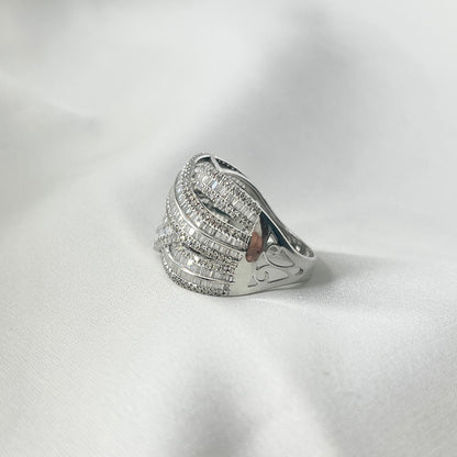 Intertwined Baguette Statement Ring RG016
