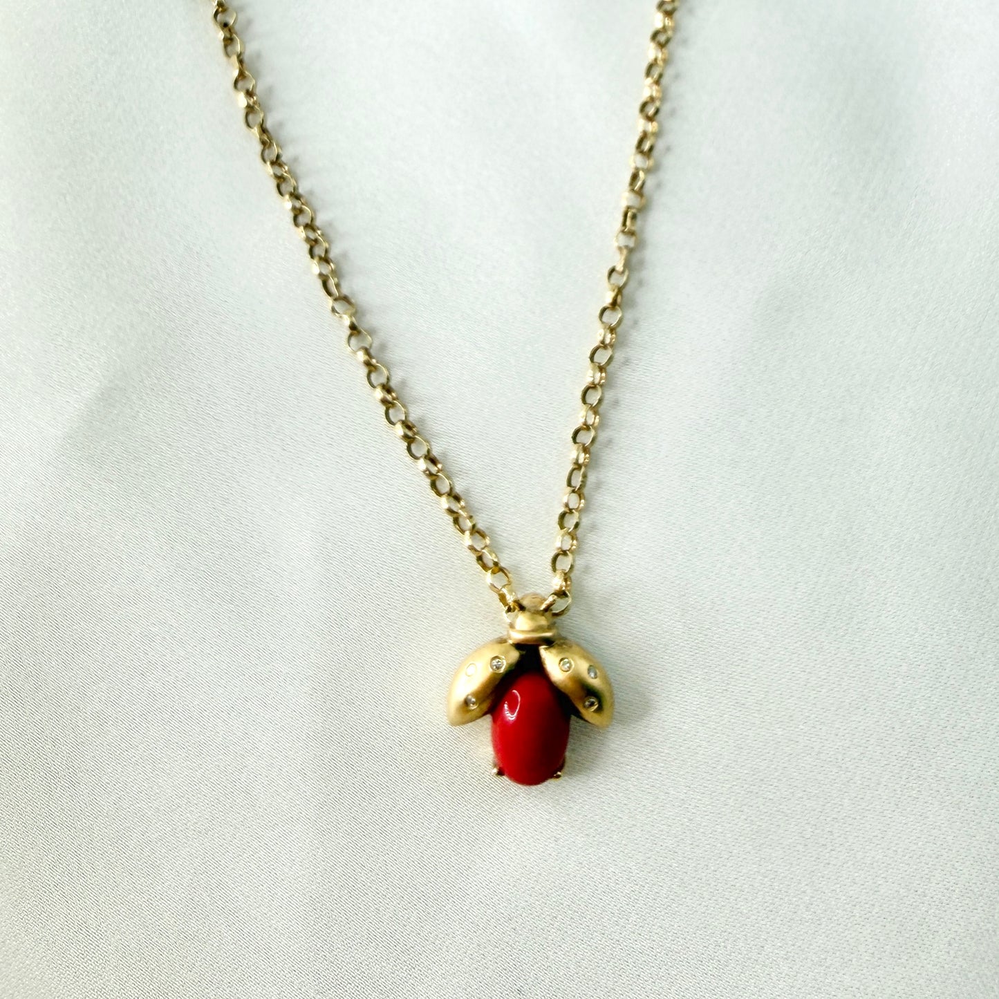Ladybug Diamond Necklace NL218