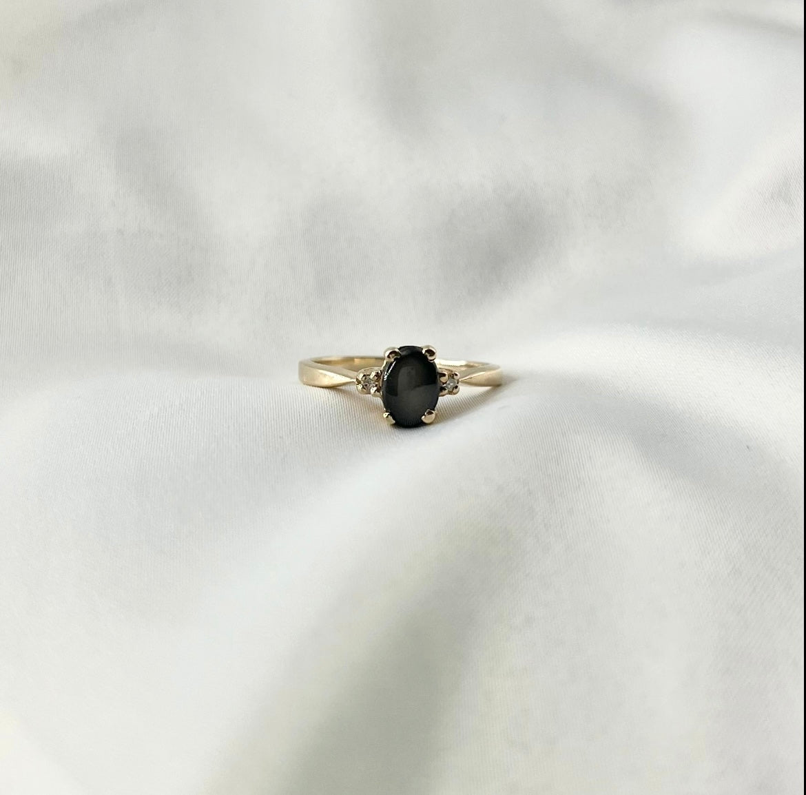 Black Onyx Diamond Ring RG079