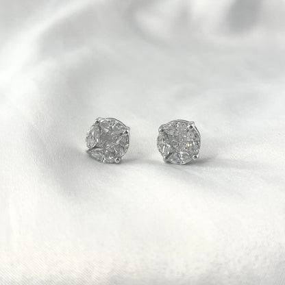 Illusion Earrings 4CT Face ER163
