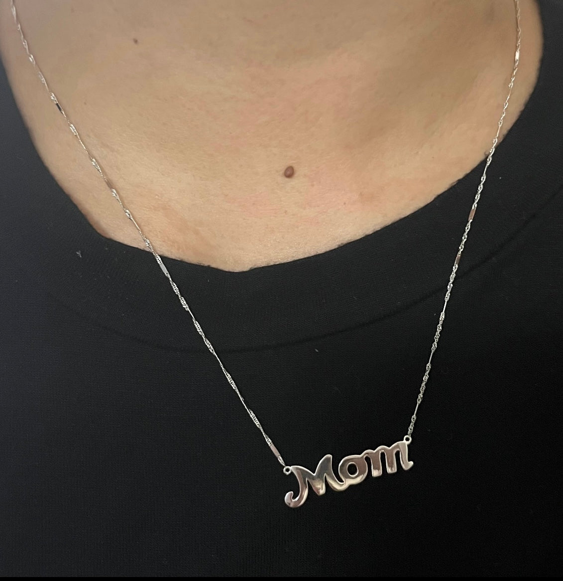 Mom Choker White Gold NL021