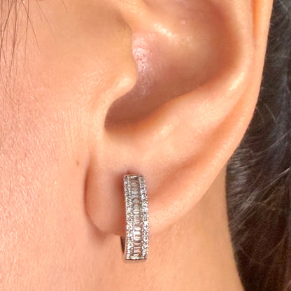 Baguette Creole Earrings DE035