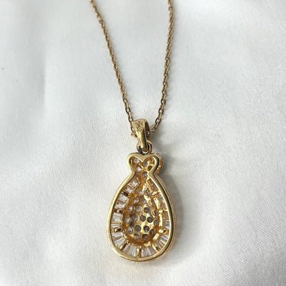 Pear Shaped Diamond Necklace NL105