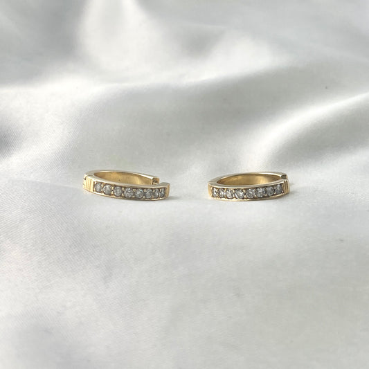 Diamond Creole Earrings DE011