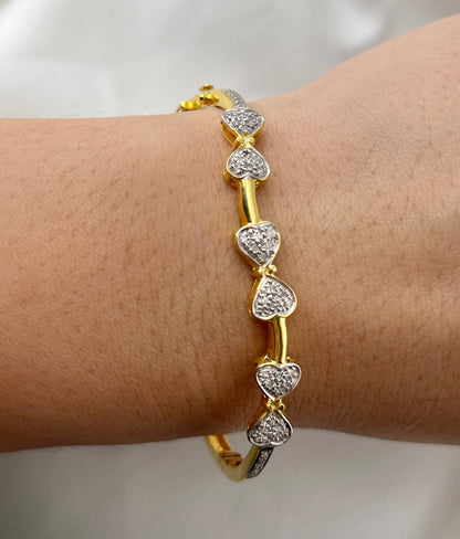 Heart Diamond Bangle BR111