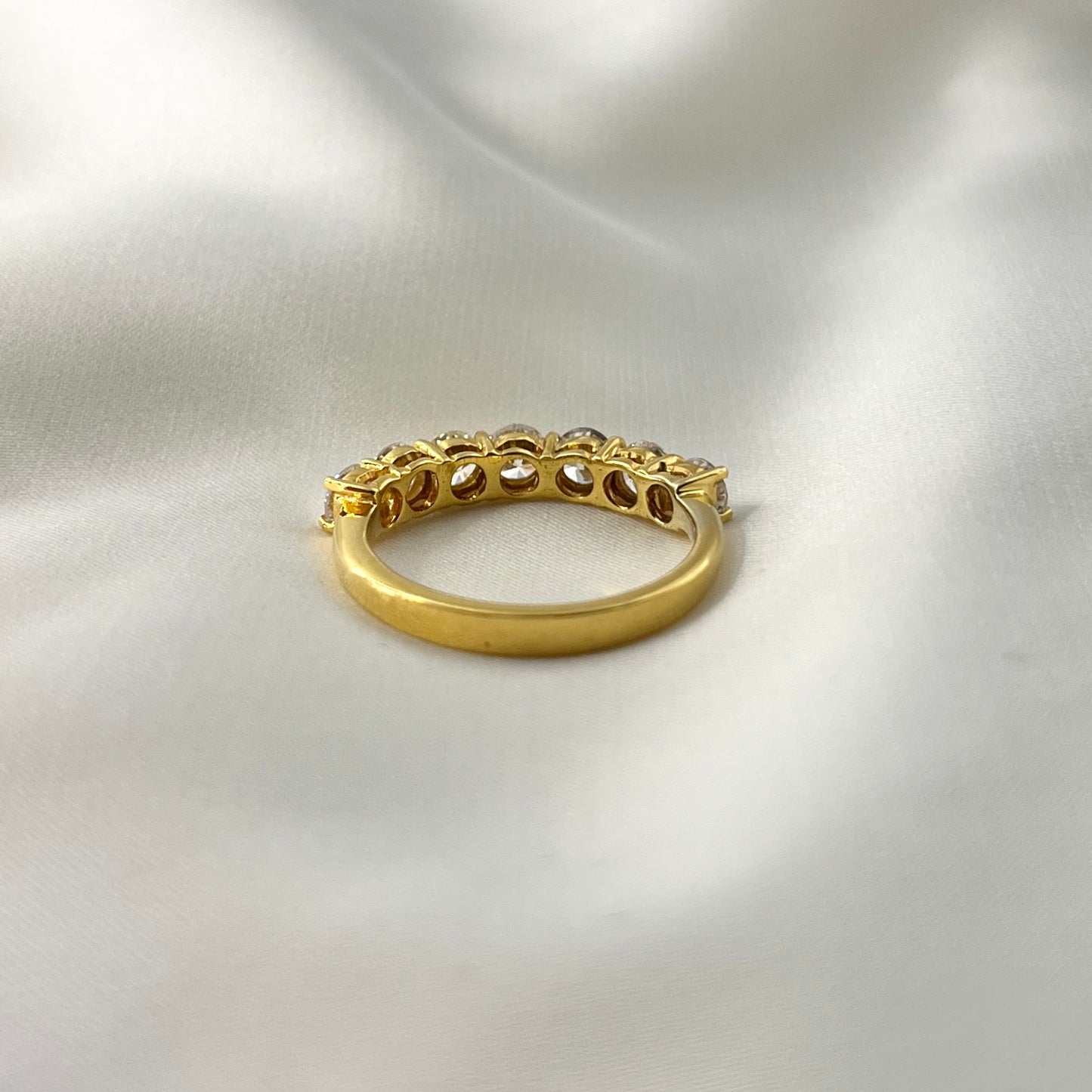 Yellow Gold Half Eternity Ring RG017