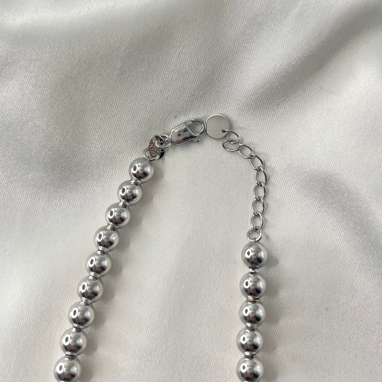 White Gold Bead Bracelet BR-101