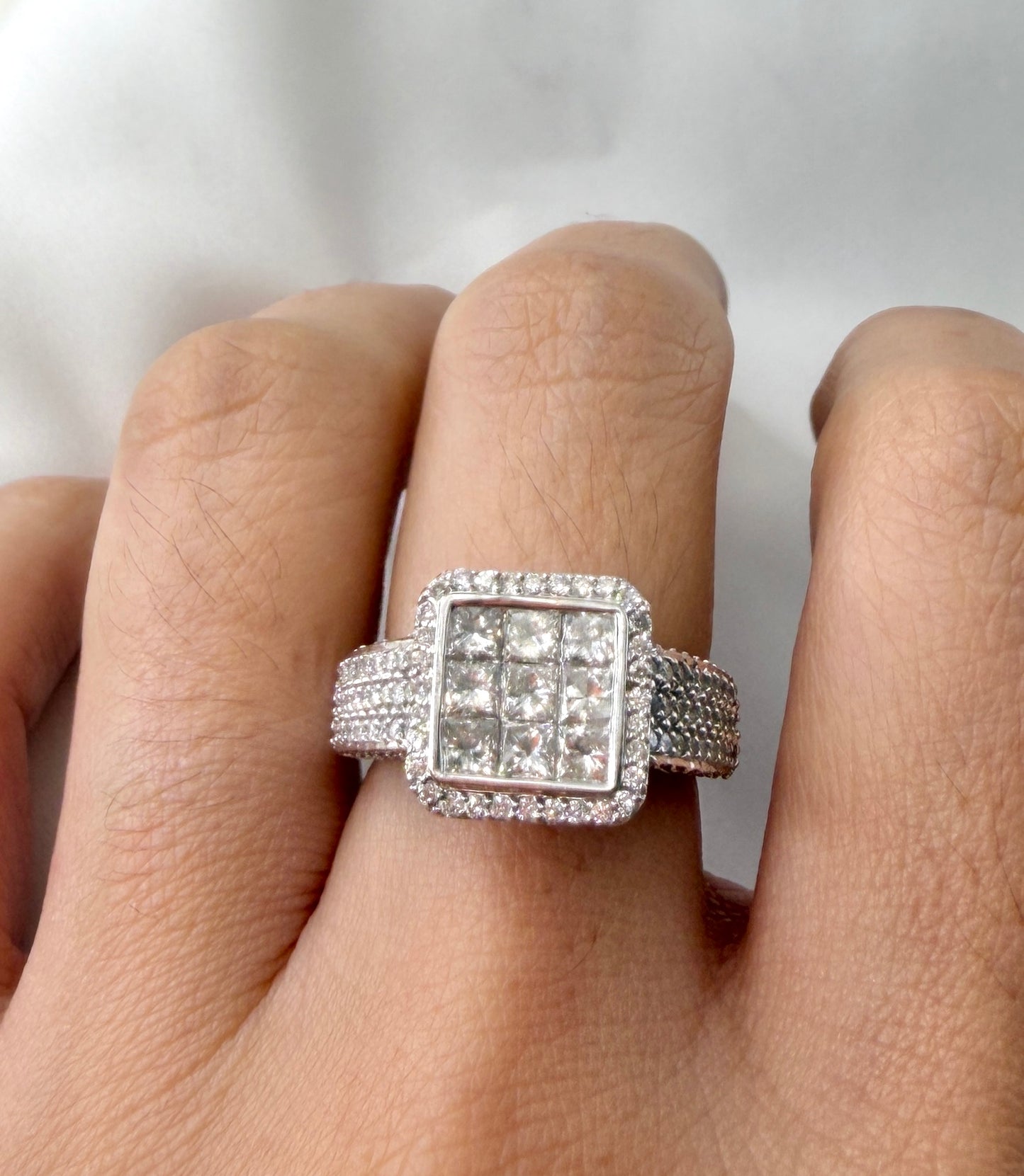 Princess Cut Diamond Cocktail Ring RG046