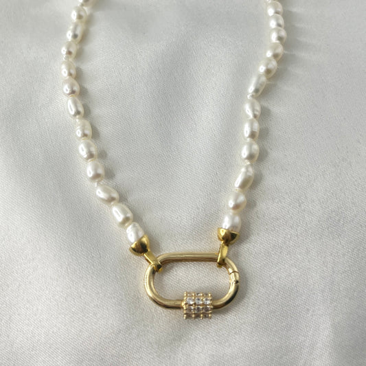 Carabiner Pearl Choker NL171