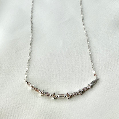 Baguette and Round Diamond Choker NL221