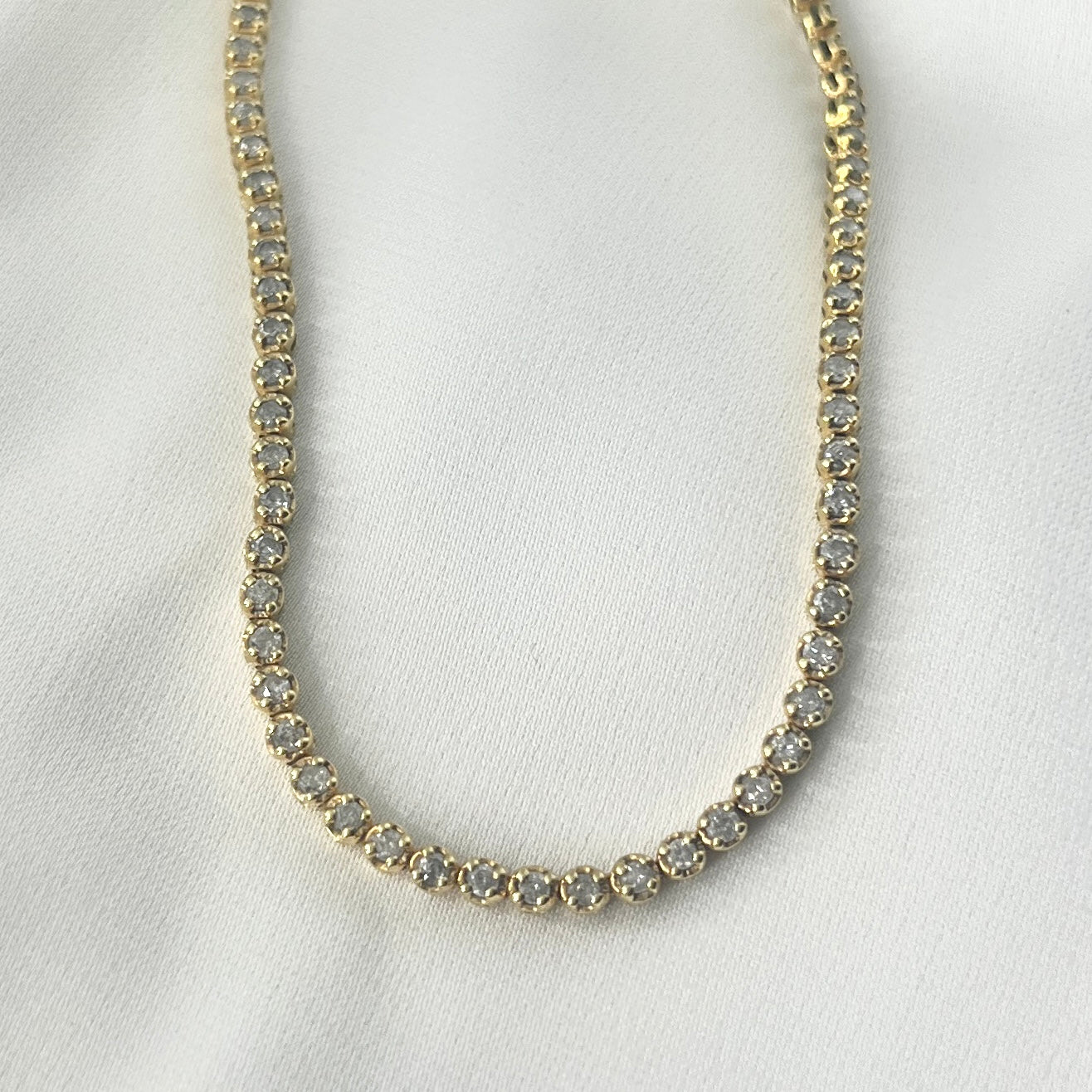 Hong Kong Yellow Gold Tennis Bracelet BR112