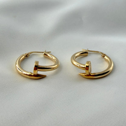 Nail Creole Earrings ER009