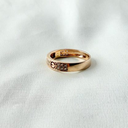 Rose Gold Diamond Band Ring RG042