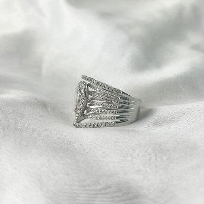 Rose Cut Diamond Power Ring RG108