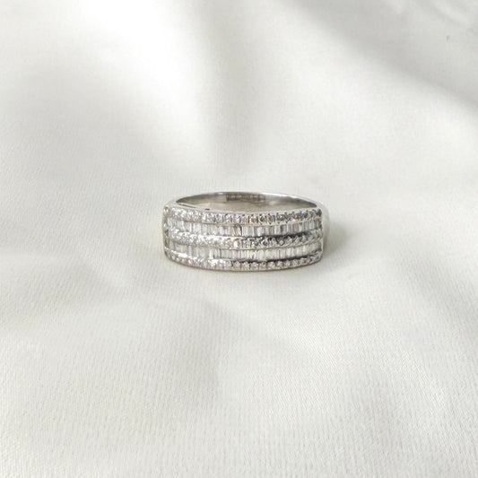 Baguette & Round Diamond Cocktail Ring RG031