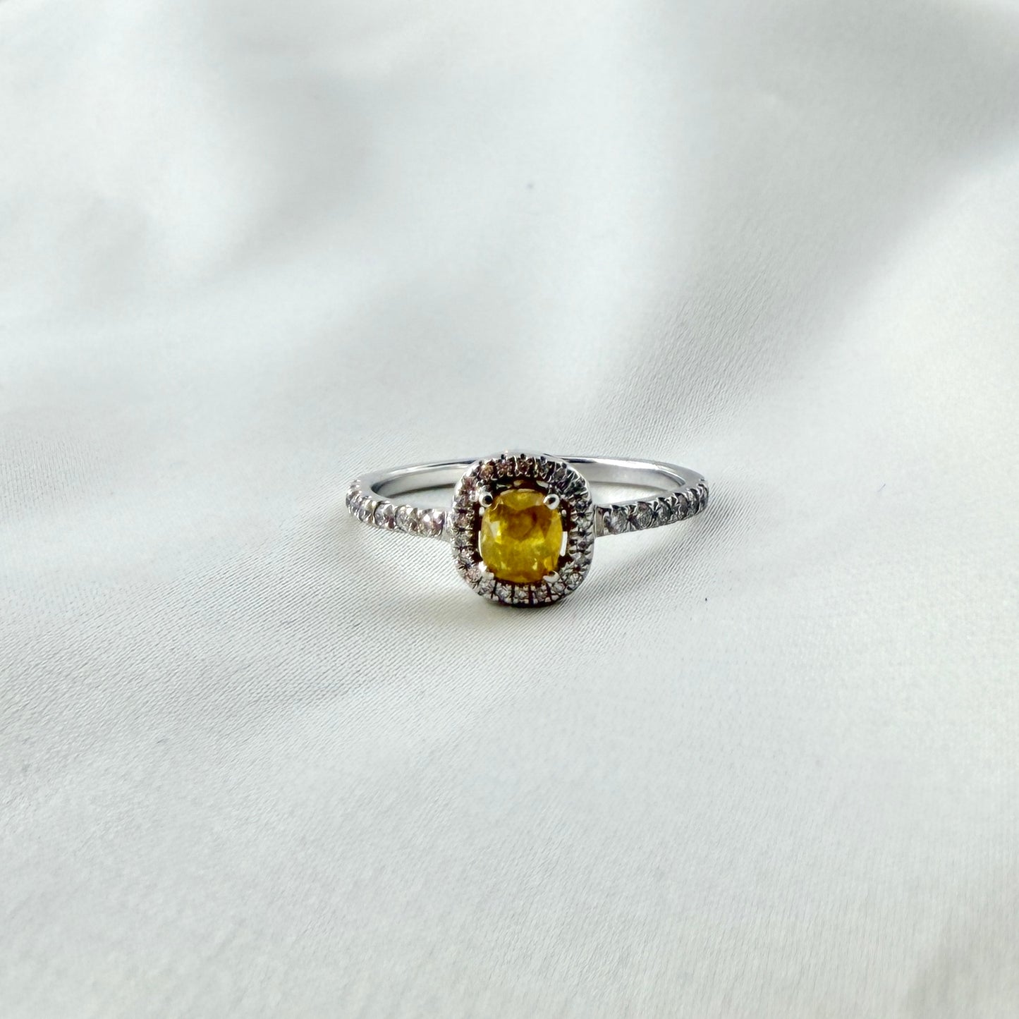 Natural Citrine Diamond Ring RG026