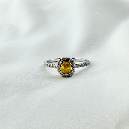 Natural Citrine Diamond Ring RG026