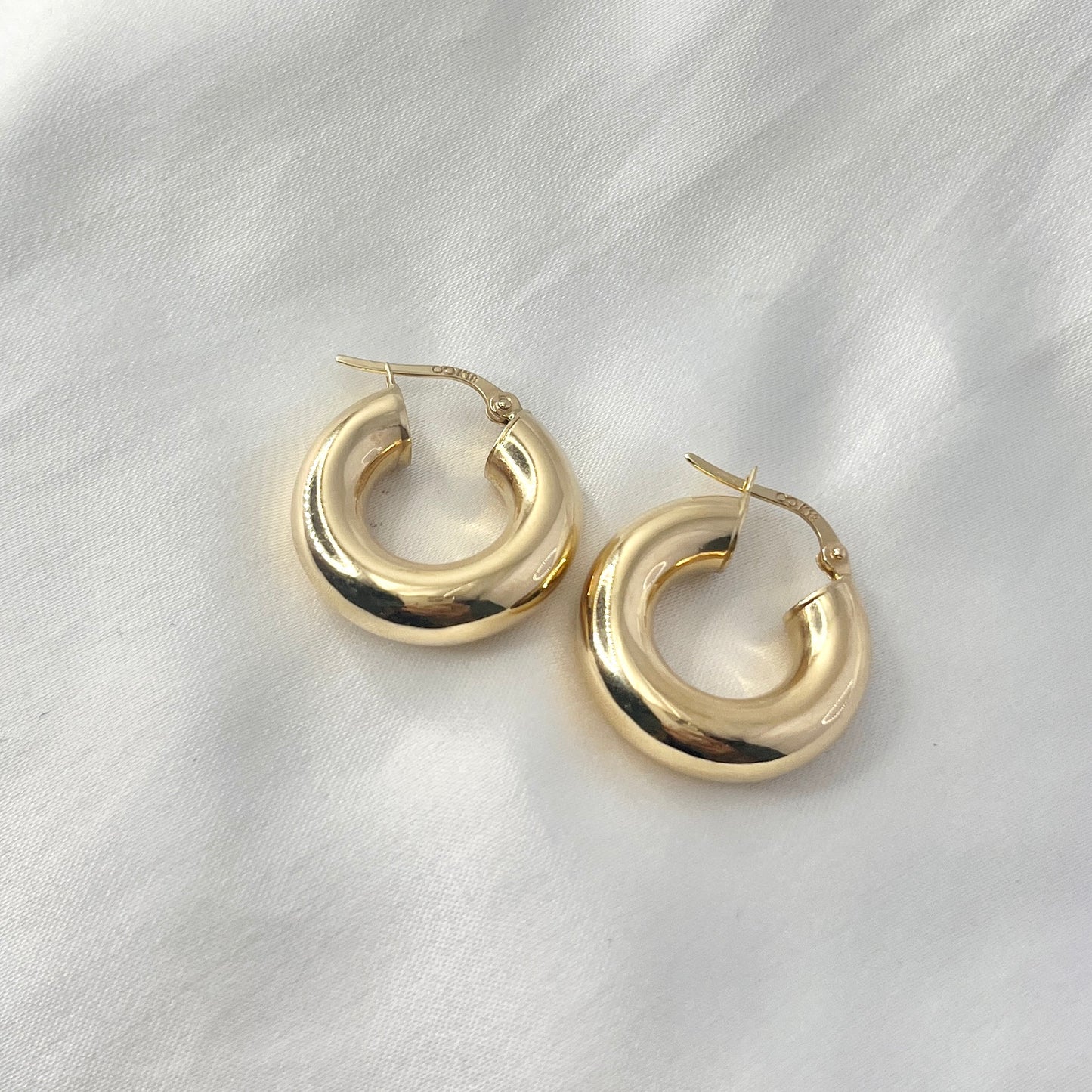 Hoop Earrings Yellow Gold GE002