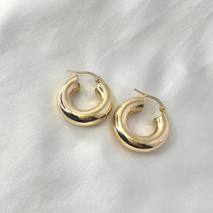 Hoop Earrings Yellow Gold GE002