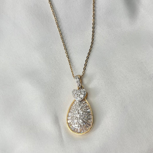 Pear Shaped Diamond Necklace NL105