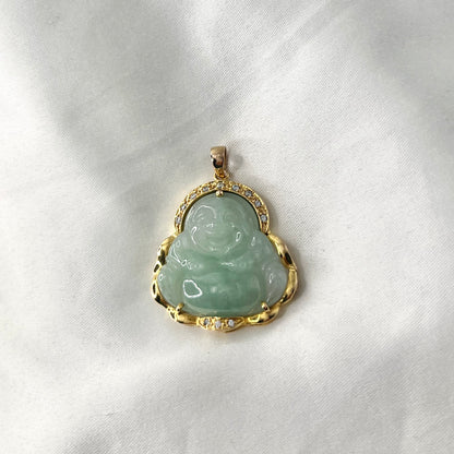 Jade Buddha Zirconia Pendant PD041