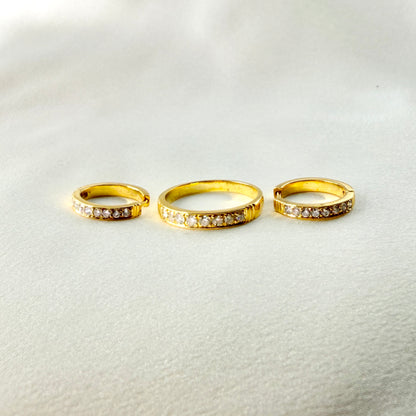 Yellow Gold Diamond Creolle Set ST080