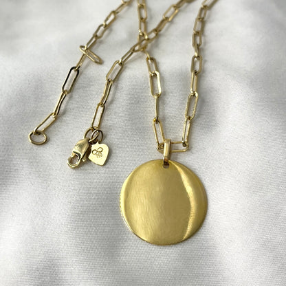 Coin Paperclip Necklace NL167