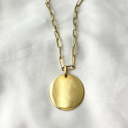 Coin Paperclip Necklace NL167
