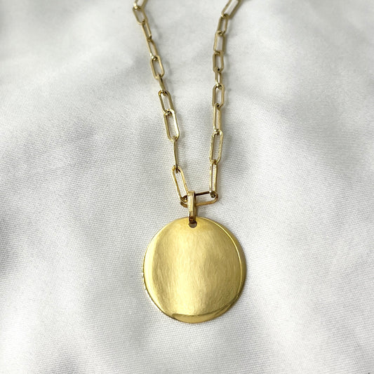 Coin Paperclip Necklace NL167