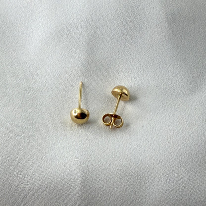 Round Ball Yellow Gold Earrings ER019