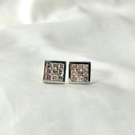Emerald Cut Illusion Earrings DE037