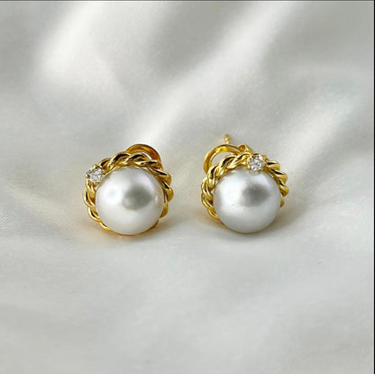 Detachable Swirl Pearl Earrings ER167