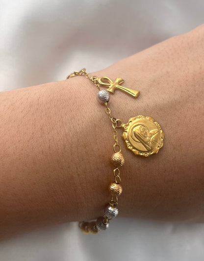 Tricolor Rosary Bracelet BR106