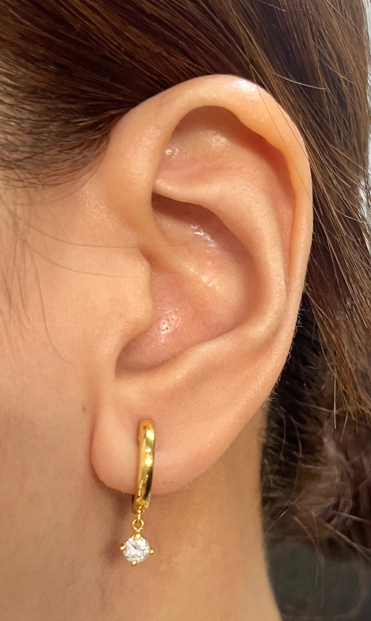 Creole Solo Diamond Earrings DE014