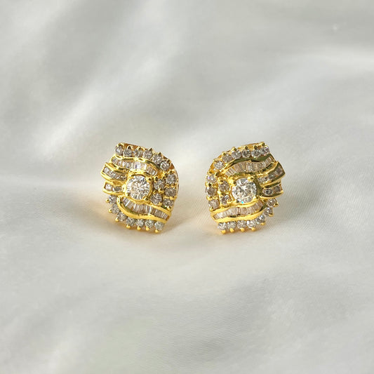 Cluster Diamond Earrings DE003