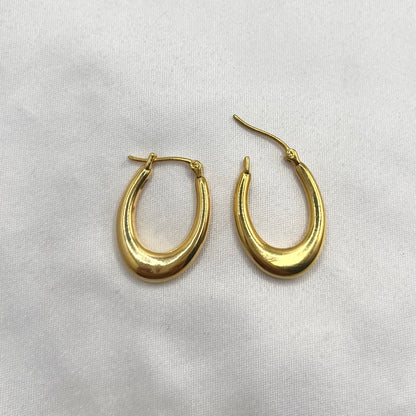 Oval Creole Earrings GD006