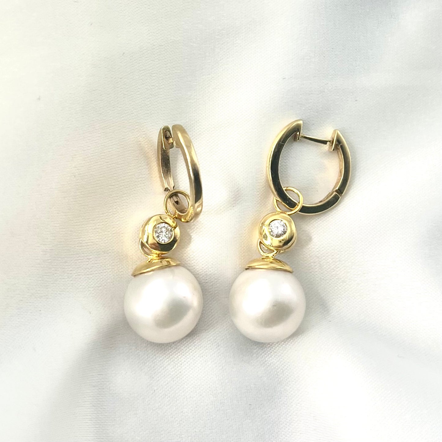 Pearl Donut Dangling Detachable ER114