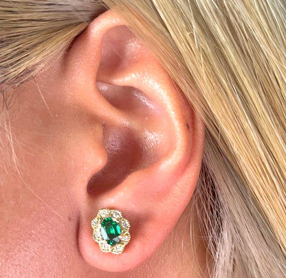 Emerald Birthstone Earrings ER042