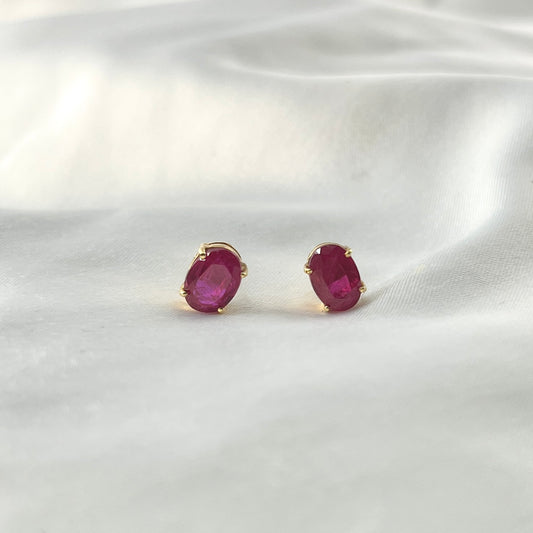 Ruby Oval Earrings ER039