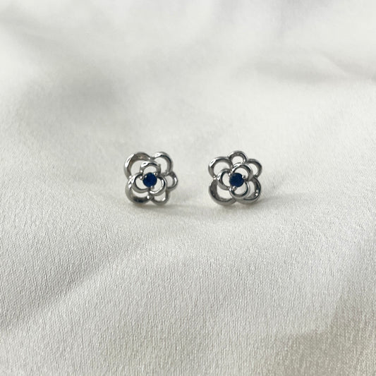 Sapphire Flower Earrings HK ER169