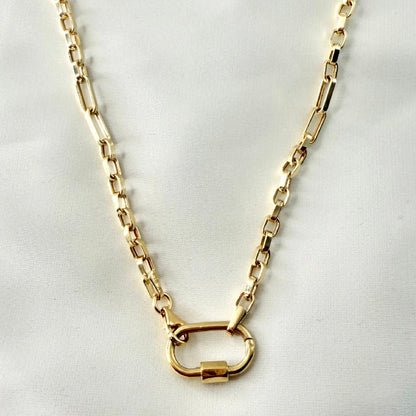 Paperclip Carabiner Necklace NL197