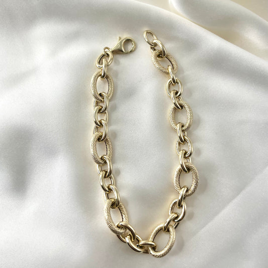 Textured Chain Bracelet BR052