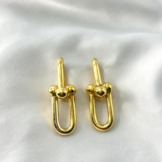 Hardware Yellow Gold EarringsER171