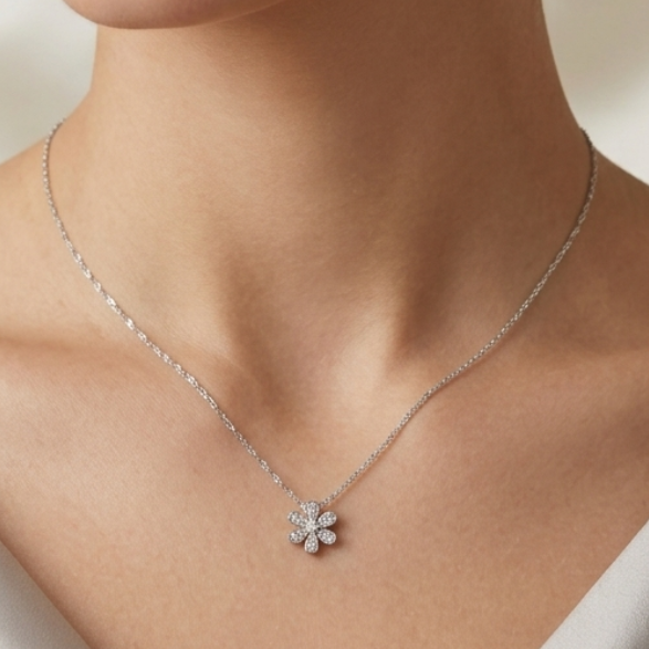 Floral Diamond Pendant NL210