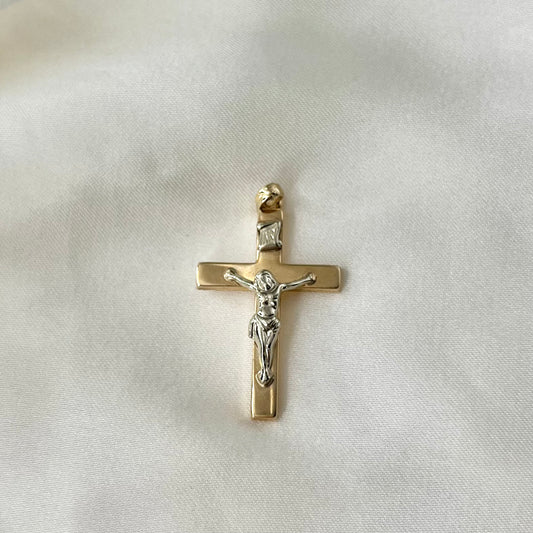 Two-Tone Cross Pendant PD028