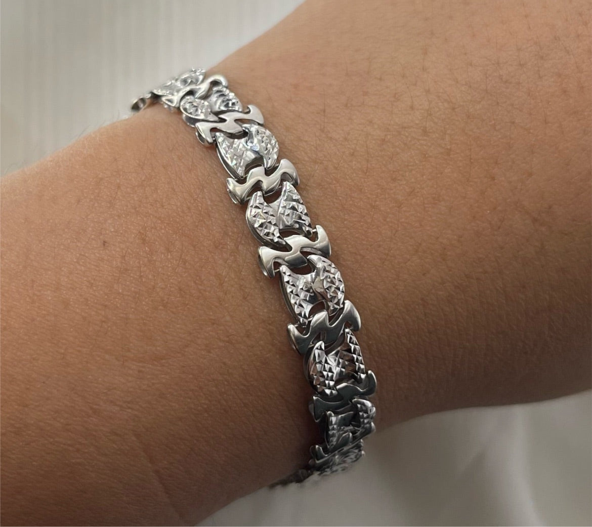 Italy Bracelet White Gold BR032