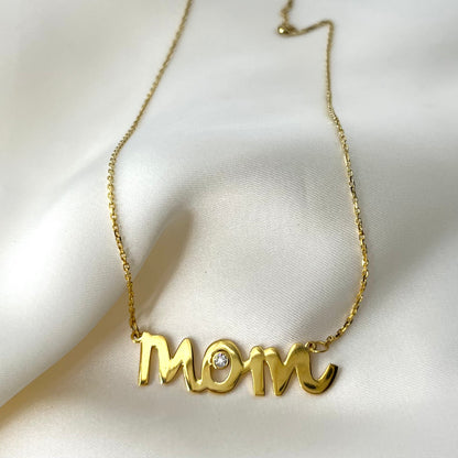 Mom Diamond Choker Yellow Gold NL025